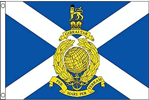 AZ FLAG Royal Marines Reserve of Scotland Flag 150x90 cm 2 Grommets | Indoor and outdoor use scottish RMR 3x5 ft decorative flag double stitched seams and reinforced edges with metal grommets