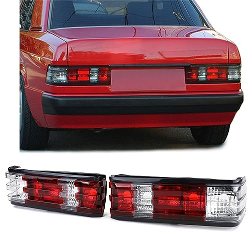 Carparts-Online Rot weiße Rückleuchten passend für Mercedes 190 W201 82-93