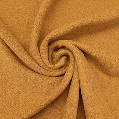 Gaby - Kaschmir Wolle Mantel Wollstoff Meterware 20 Farben - curcuma