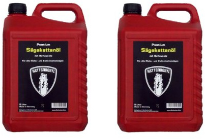 Zwei 5 l Kanister Kettenbertl Premium Sägekettenöl mit Haftzusatz