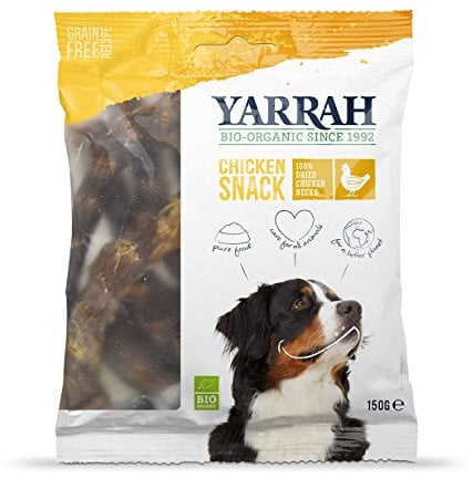 YARRAH Getrocknete Bio Hühnerhälse, 5er Pack (5 x 150 g)