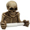 Skeleton Skulls Dekorativer Toilettenpapierhalter, Wandhalterung Seidenpapierhalter Dekoration, Kunstharz Totenkopf Toilettenpapierhalter Neuheiten Badaccessoires