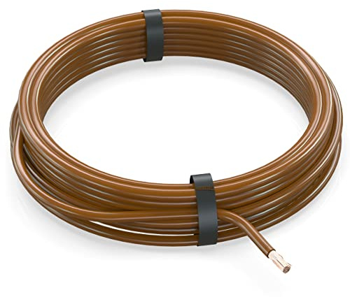 AUPROTEC 10m Fahrzeugleitung 1,0 mm² FLRY-B Auto Kabel als Ring Farbe braun