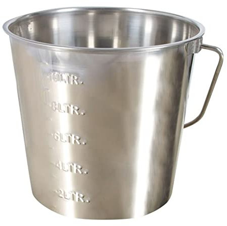 KERBL 29377 Seau en Acier Inoxydable pour Élevage/Agriculture Urbaine 12,3 L