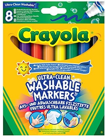 CRAYOLA Filzstifte Kinder Auswaschbar, Malstifte Set In 8 Verschiedenen Farbtönen, Ungiftige Marker Mit Konischer Spitze, Bastel Set, Fasermaler Kinder, Malstifte Ab 3 Jahre
