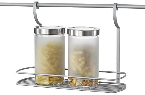 Metaltex Mensola 1 Piano Larga Serie City Line Kitchen Tools, Polyester, Silver, 12.5 x 34.8 x 25.8 cm