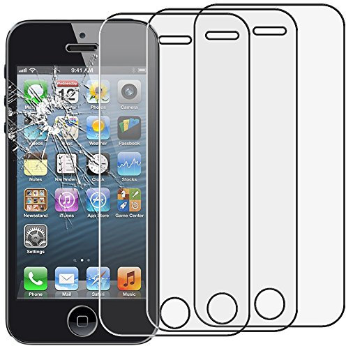 ebestStar - kompatibel mit iPhone SE Panzer Schutz Glas (x3 Stück) iPhone 5 5S Schutzfolie, 9H gehärte Schutzglas, HD Displayschutz, Ultrabeständig