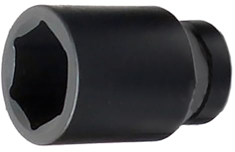 SW-Stahl 07980L-60 Schlagschrauber-Einsatz 1 Zoll - 60 mm Sechskant-Nuss | Lange Impact-Steckschlüssel-Nuss, 120 mm Länge, aus Chrom-Molybdänstahl, für Schlagschrauber mit Rille & Bohrung geeignet.