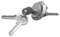ERA Replacement Cylinder Door Lock Satin Nickel 3 Keys