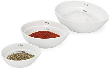 Universal Expert Porzellan-Messbecher-Set, weiß, 3 Stück