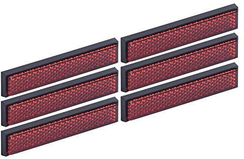 hr-imotion Reflektoren Set - 6 Stk je 94mm lang [Selbstklebend | Made in Germany | Fahrzeuge & Heim] - 12310001