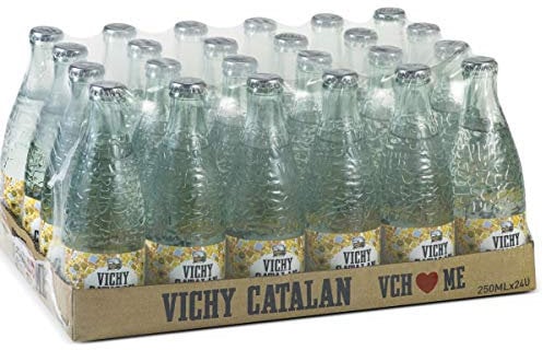 Vichy Catalán Lot de 24 bouteilles d'eau minérale en verre 250 ml