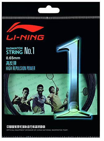 LI-NING 10 m Badminton Schläger-Saite No. 1 schwarz