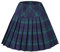 Urban GoCo Donna Versatile Plaid Pieghe Mini Gonna da Plissettata Vita Elastica Scozzese Gonna #1 Verde M
