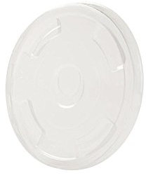 Tapa de plástica PLA orgánica de BIOZOYG para vaso To Go I Tapa plana para taza de I Ø 97mm con agujero para paja i 50 pedazo tapa de la bebida transparente 100% biodegradable, compostables
