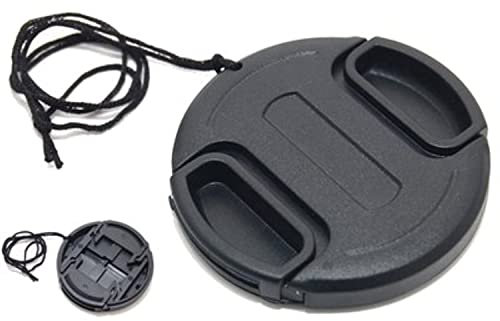 JJC 49 mm Snap On/Clip On Lens Cap Protection Cover with Keeper for DSLR Camera - Black