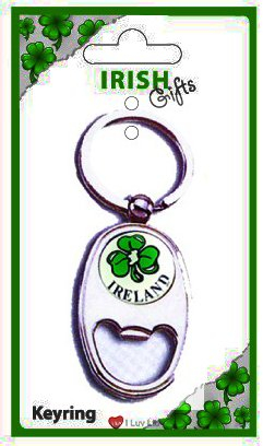 Bottle Opener porte-clés Irlande Shamrock Oblong