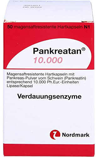 Pankreatan 10.000, Magensaftresistente Hartkapseln, 50 St. Kapseln