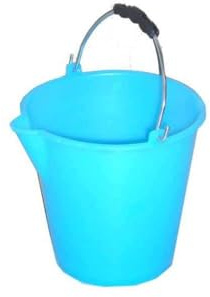 Stefanplast PE-Industrieeimer mit Auslauf, neutral/hellblau, 6 Liter