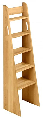 BioKinder Treppen-Leiter Leiterregal Hochbettleiter Noah aus zertifiziertem Massivholz Erle 140 x 40 x 31 cm