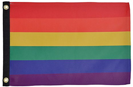 In the Breeze Bandera de Barco con Ojales de arcoíris Brillante, 30,5 x 45,7 cm