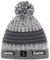 Eisbär Oversize Damen Mütze - YOLA Pompon Crystal Sport (anthrazit/grau/Weiss)