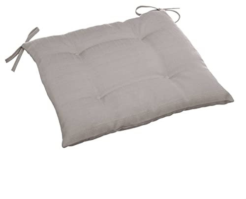 Hespéride - Quadratisches Stuhlkissen 4 Punkte Korai Taupe - 40 × 40 × 4 cm - Taupe Grey