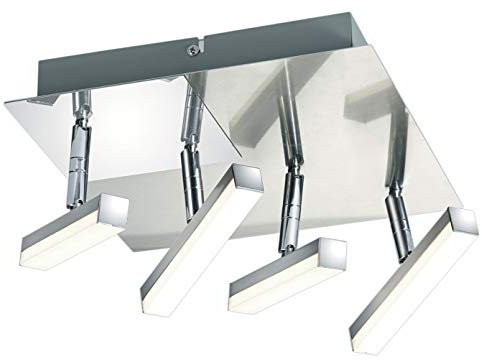 Trio Leuchten 670610407 Opium, Deckenleuchte, nickel matt/chrom, 25.0 x 25.0 x 15.0 cm