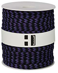 Hummelt® Baumwollseil Baumwollkordel (H) 8mm 20m schwarz - lila auf Rolle
