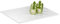 APS 84186 GN 1/2 Tablett ZERO, 32,5 x 26,5 cm, Höhe 1,5 cm, Melamin, weiß hochglanz, mit Antirutsch-Füßchen