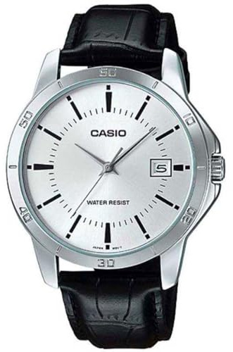 Casio MTP-V004L-7A Men's Standard Analog Stainless Steel Date Silver Dial Watch