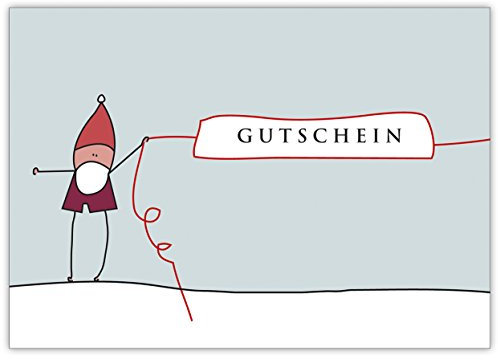 Kartenkaufrausch Lustiger Wichtel Weihnachtskarten Geschenk Gutschein • als festliche Grusskarte zum Jahreswechsel für Familie und Firma