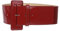 Cintura in pelle tinta unita a vita alta Rosso scuro S/M-81,28 cm