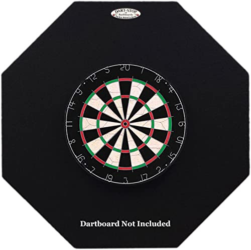 Dart-Stop 36 inch Black Octagon Pro Dart Board Back Board | Wall Protector | Dartboard Surround