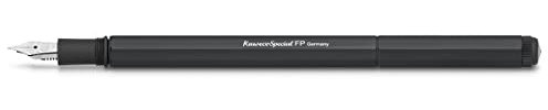 Kaweco SPECIAL Füllhalter Schwarz I Premium Aluminium Füllfederhalter für Tintenpatronen mit hochwertiger Stahlfeder I Exklusiver Füller mit Geschenk Metallbox 17 cm I Federbreite: BB (Extra Breit)