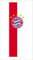 FC Bayern Hissfahne XL Flagge Logo 150 x 400 cm mit 5 Kunststoff-Karabinerhaken für Fahnenmas
