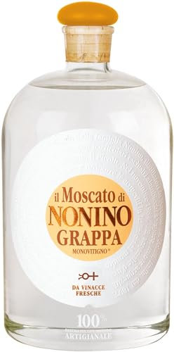 Distillerie Nonino dal 1897, Grappa Nonino Monovitigno Moscato 41°, con sentore di rose, salvia e vaniglia - bottiglia in vetro da 2000 ml