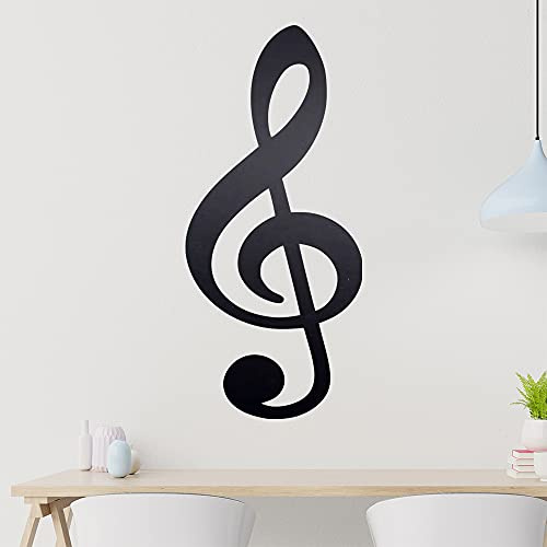 KIWISTAR Notenschlüssel Melodie Lied Takt Note Wandtattoo in 6 Größen - Wandaufkleber Wall Sticker - Dekoration, Küche, Wohnzimmer, Schlafzimmer, Badezimmer