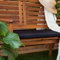 Garden mile 2 Seater Bench Pad Cushion - Non-Slip Waterproof and Comfortable Garden Bench Cushions - Durable Outdoor Seat Cushions for Garden Furniture & Patio Swing (Black)