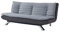 Home Detail Duo-Contrast 3 Seater Sofabed in Duck Grey/Charcoal Fabric or Charcoal Fabric/White Faux Leather