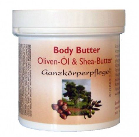 Alwag Body Butter aus Olivenöl und Shea-Butter - 250 ml Ganzkörperpflege Creme - dermatologisch getestet
