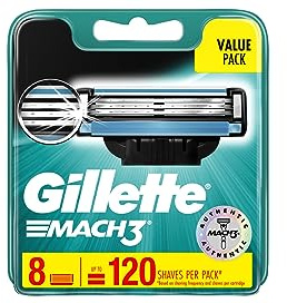 Gillette Mach 3 Razor Refill Cartridges 8 Count