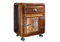 Massivmoebel24.de | FREEZY Rollcontainer aus Massivholz #43 | Altholz - Mehrfarbig, lackiert | Industrial-Stil | 55x38x70 cm | Rollregal Rollkommode