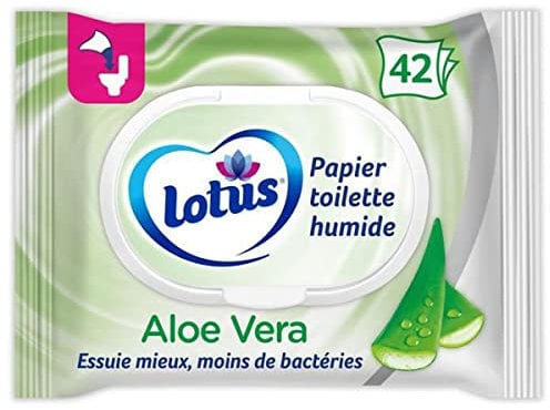 Lotus - Papier Toilette Humide Aloe Vera 42 Lingettes - Lot De 4 - Prix Du Lot - Livraison Rapide En France Métropolitaine