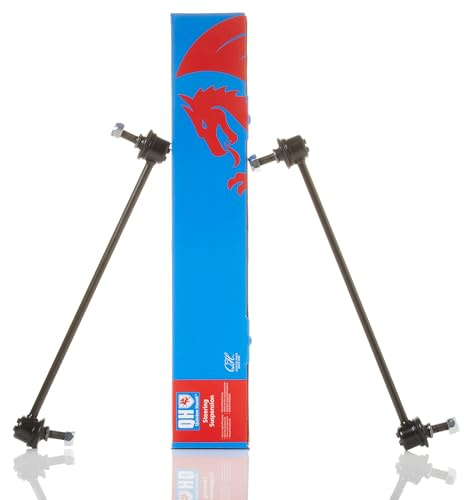 Quinton Hazell Stabiliser Link - QLS3389S - Single Bar Fits Front Axle Left or Right - Original Equipment OEM Quality Direct Fit Replacement - Length: 298mm - Finish: Powder-Coated