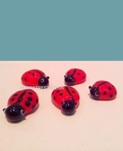 Glasfigur Marienkäfer Deko Ornament Geschenk zum Basteln