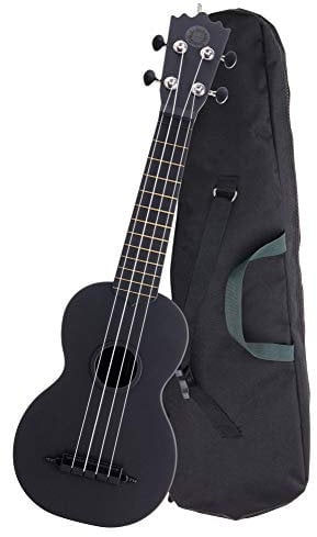 Classic Cantabile BeachBuddy Blackbird Sopran Ukulele aus ABS Material (Uke, Hawaii Gitarre, PVC Kunststoff, 12 Bünde, 12 Bünde leichtgängige Gitarren-Mechaniken, Outdoor & Strand tauglich)