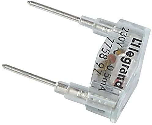 LEGRAND, Plexo Classic Glimmlampe zum nachträglichen Beleuchten des Einsatzes, 230 V - 0,5 mA, Farbe: Grün, 069497