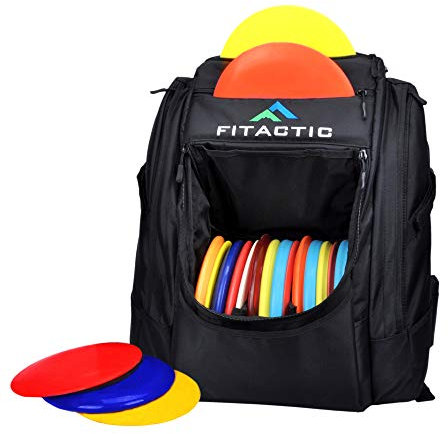 FITactic Luxus-Frisbee-Disc-Golftasche, Rucksack (Kapazität: 25–30 Scheiben, schwarz)