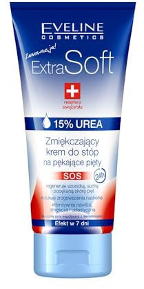 Eveline Cosmetics Extra Soft Fersenreparaturcreme mit 15% Urea - Intensive Fußpflege für rissige Fersen und trockene Haut - Schnelle Ergebnisse in 7 Tagen - 100ml